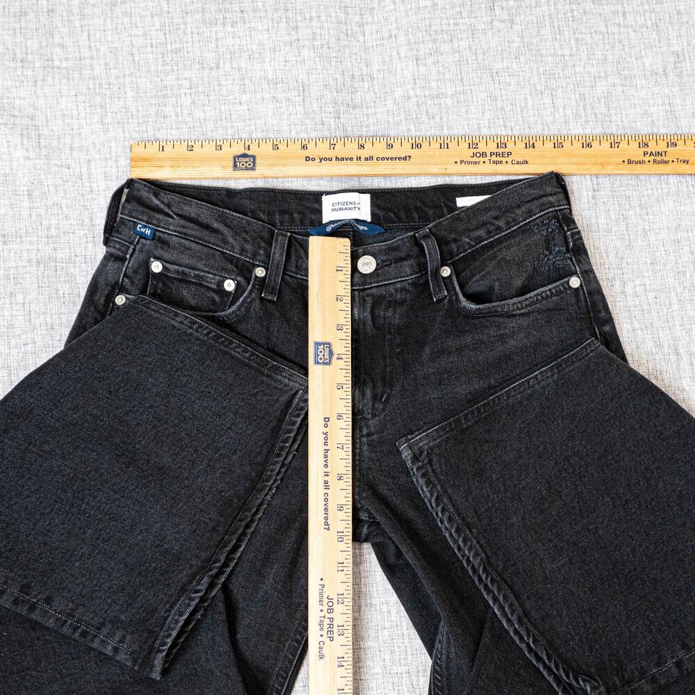 Citizens of Humanity Nora Trouser Leg Jeans Size 27 Black Cat eye - Picture 6 of 12